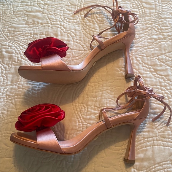 New NIB Badgley Mischka Janelle Ankle Tie Sandals Heels size 8.5 - Picture 8 of 15
